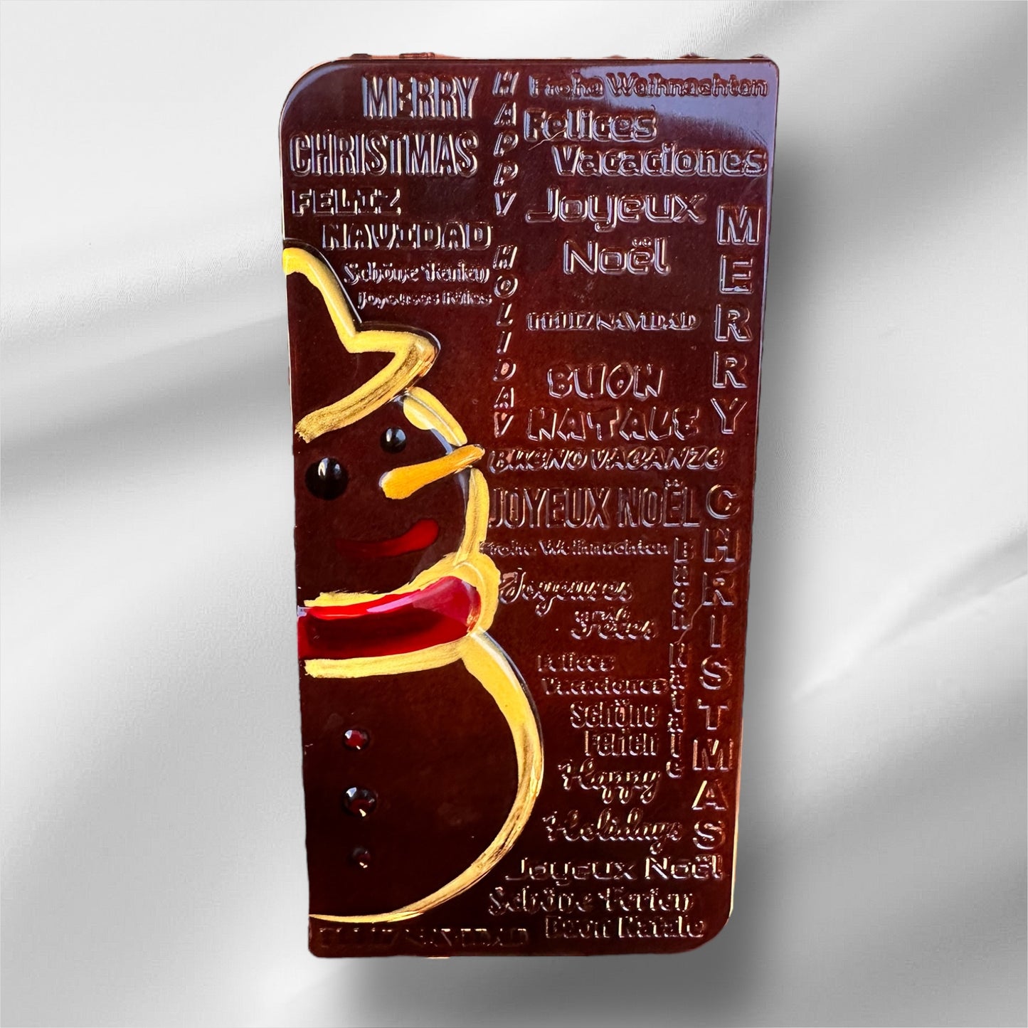 
                  
                    * Snowman Bar 2025 (solid finest white, dark or milk chocolate)
                  
                