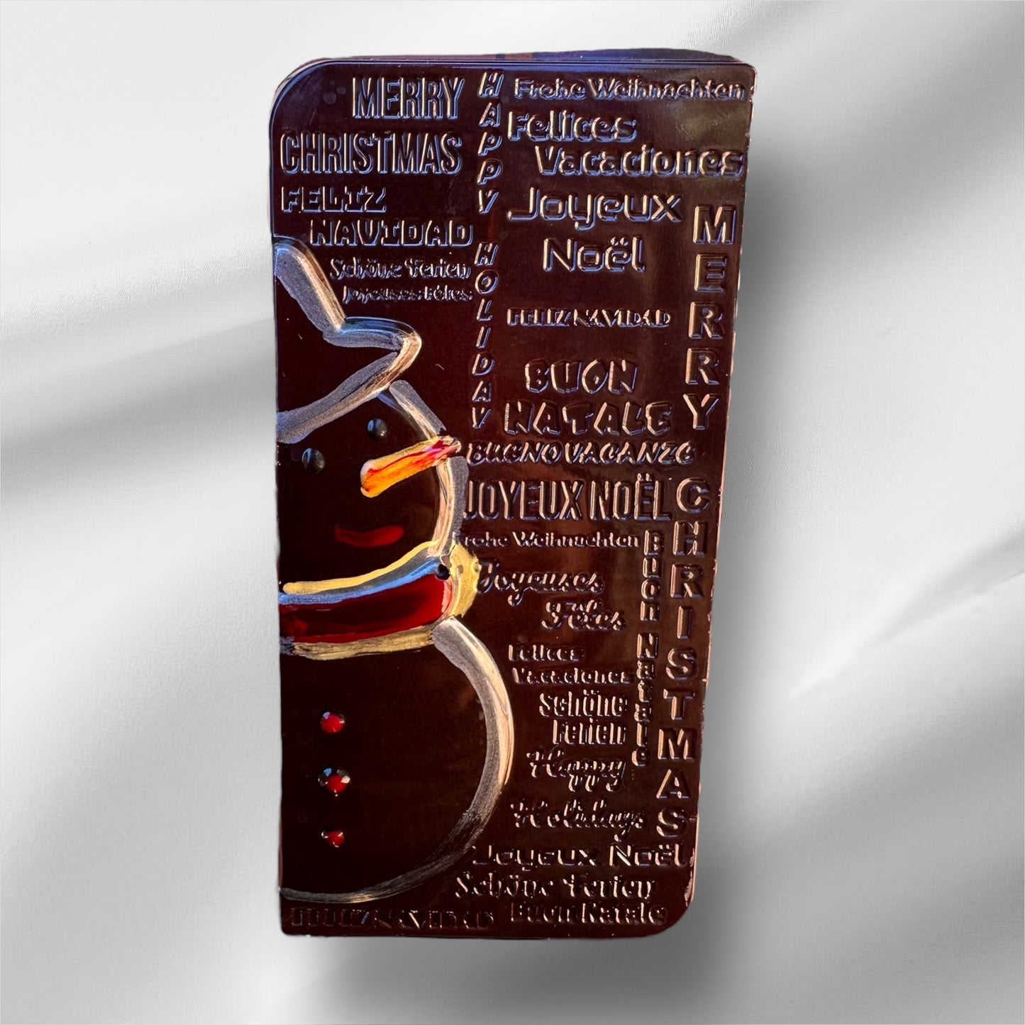 
                  
                    * Snowman Bar 2025 (solid finest white, dark or milk chocolate)
                  
                