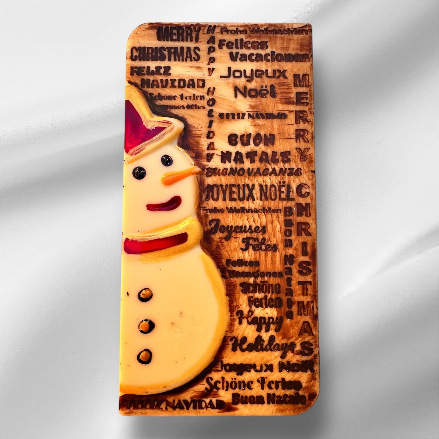 
                  
                    * Snowman Bar 2025 (solid finest white, dark or milk chocolate)
                  
                
