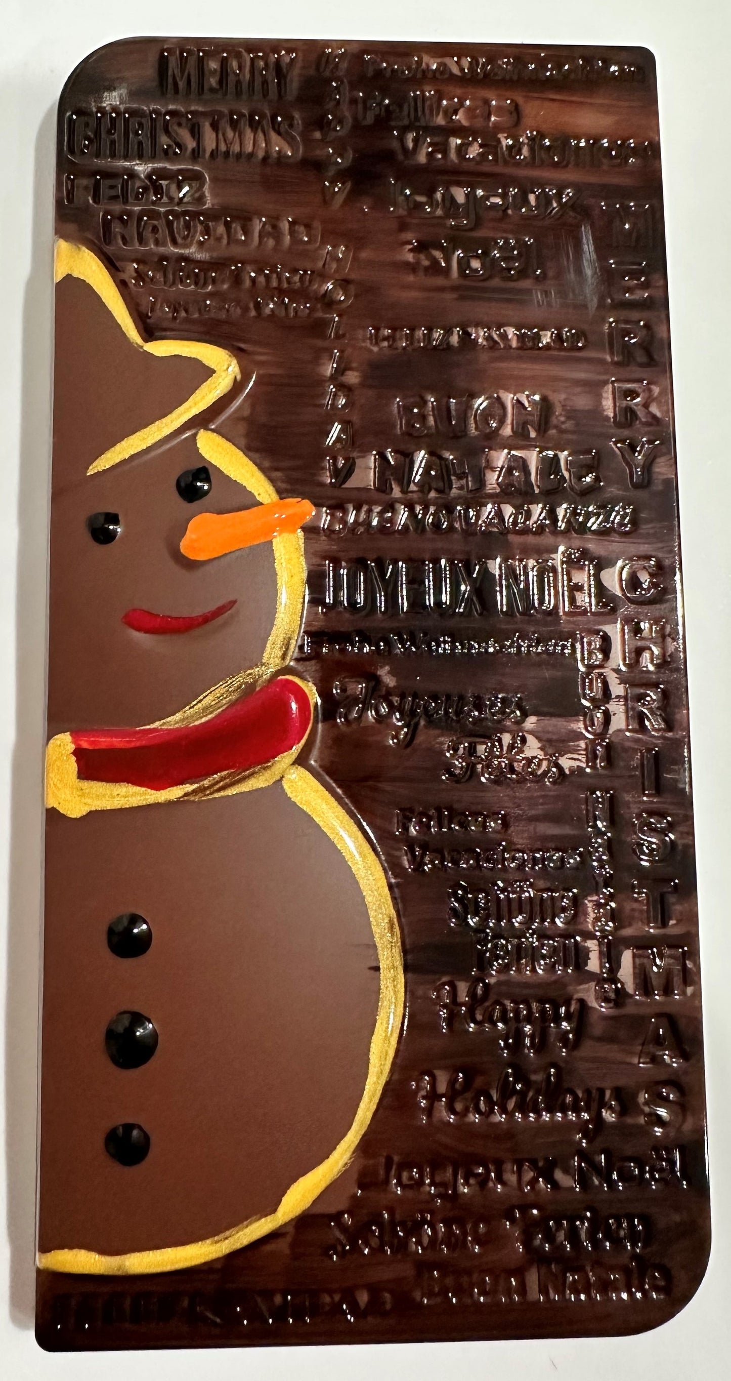 
                  
                    Snowman Bar 2024 (solid finest dark or milk chocolate)
                  
                